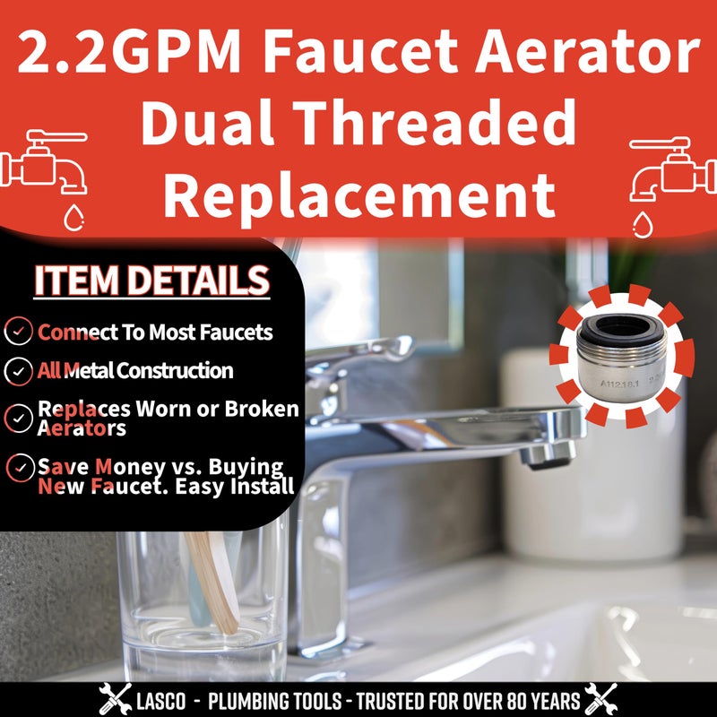 LASCO 09-1979 Fit Most Dual Thread Faucet Aerator with Standard Male and Female Adapter, Satin Nickel - Image 3